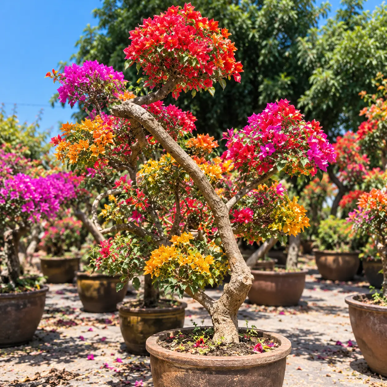 Multi-colour Bougainvillea plants